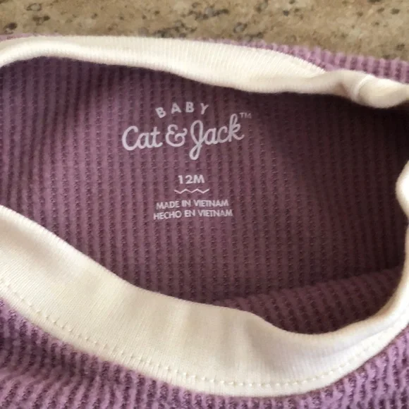 Purple Baby Onesie with White Trim - Picture 3 of 8